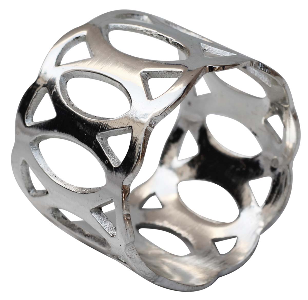 Wholesale Napkin Rings - Metal Napkin Rings - Nickel Plated - Cut-Out Patterns - Dining Table Accessories